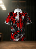 Sports Shirt 2026 Summer New Mens Polo Shirt Printed Design - No Texture Mens Polo Shirt with Bold Tiger Pattern