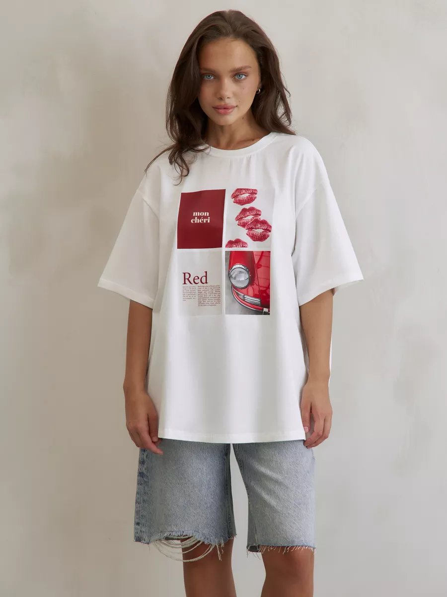 European American Hot Girl American Y2K Design Printed T-shirt Summer Women Ins Pure Cotton High