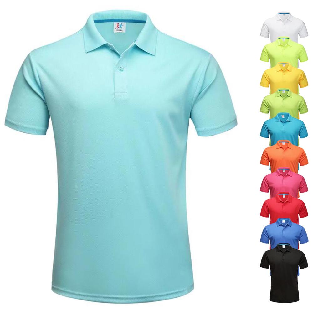 Sports Shirt Plain Dry Fit Polo T Shirts Men Breathable Polyester Golf Shirt Unisex Quick Dry Sport Collar