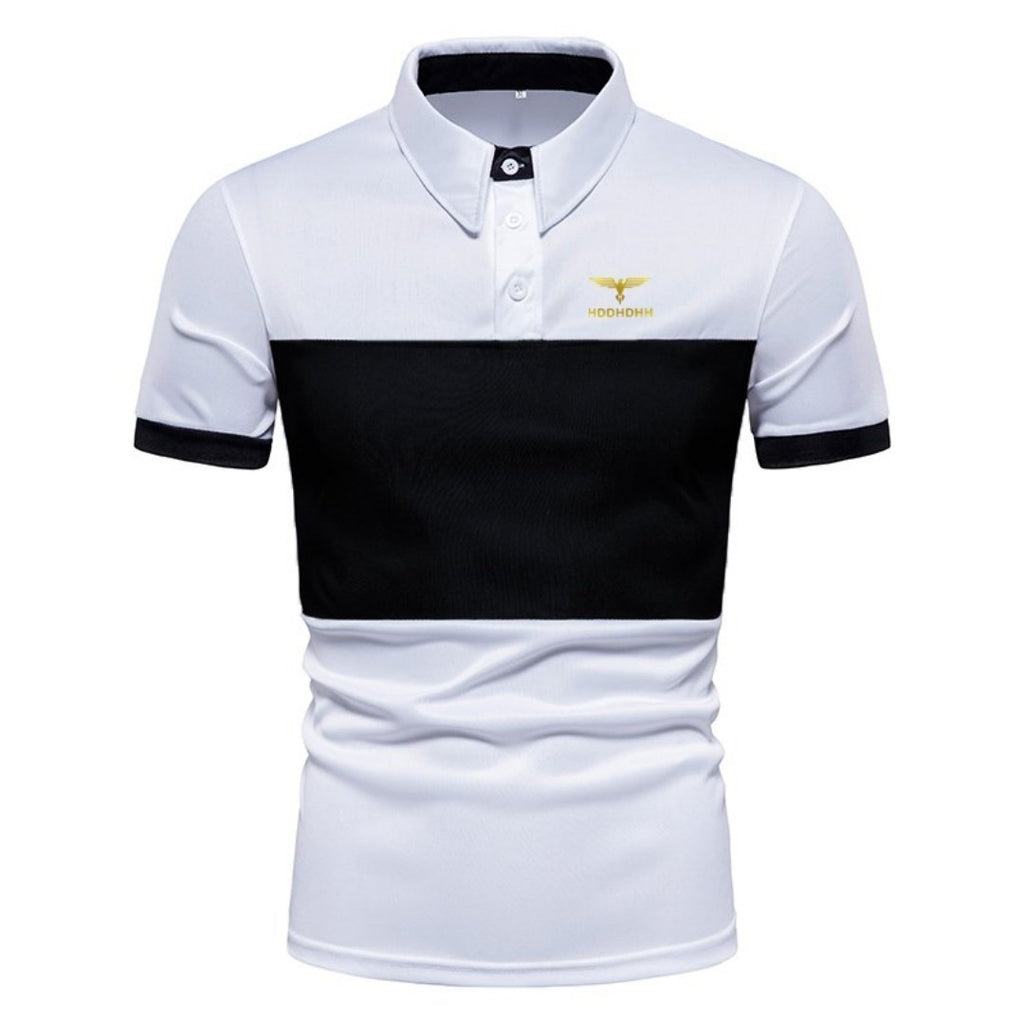 Sports Shirt 2026 New Mens Fashion Summer Stripe Printing Comfortable and Breathable Polo Shirt Outdoor Leisure
