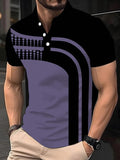 Sports Shirt 2026 Summer Mens Polo Shirt with Stripes Print Breathable Lightweight Casual Fashionable Outdoor