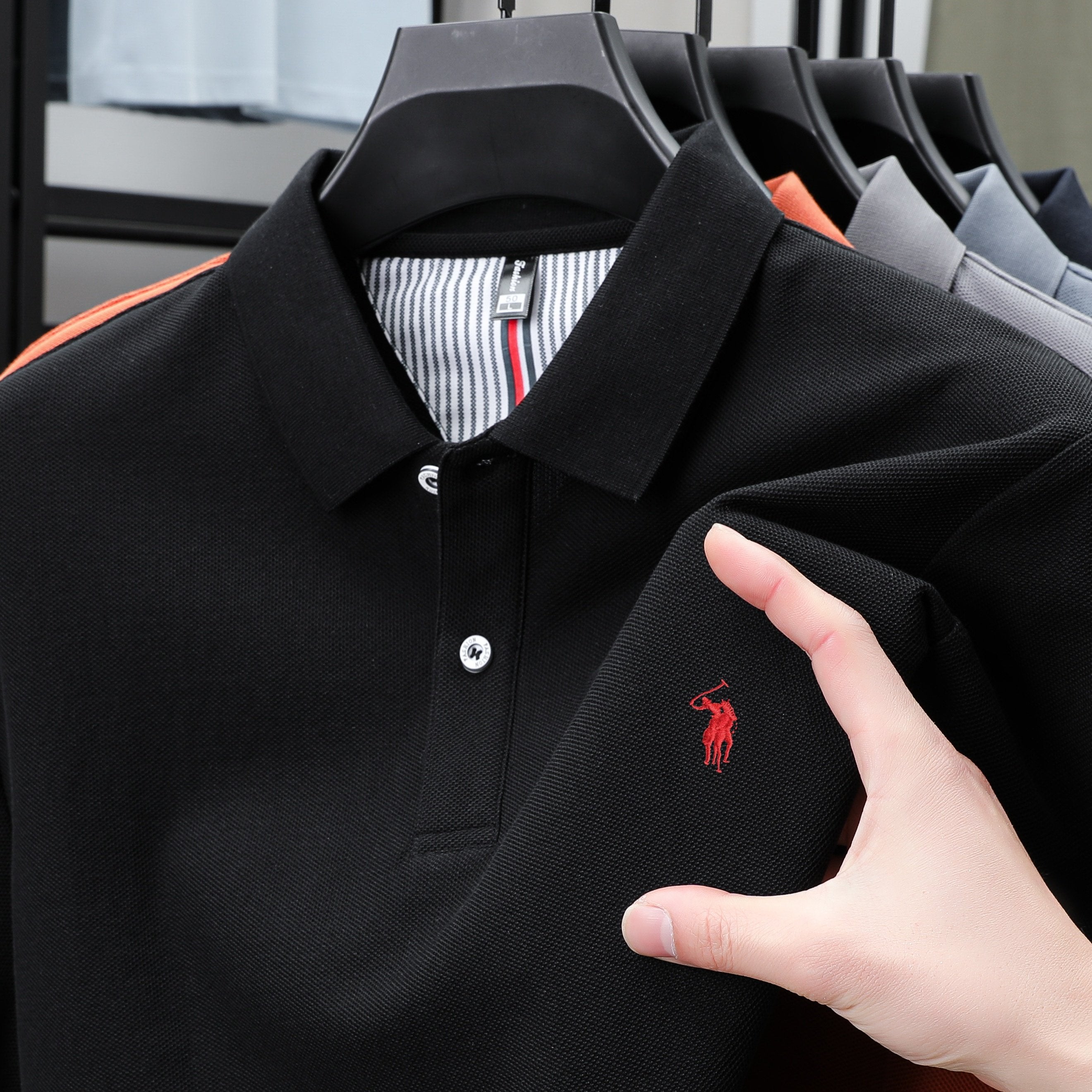 Sports Shirt 100 pure cotton mens short sleeved summer new golf lapel polo shirt high-quality designer customized
