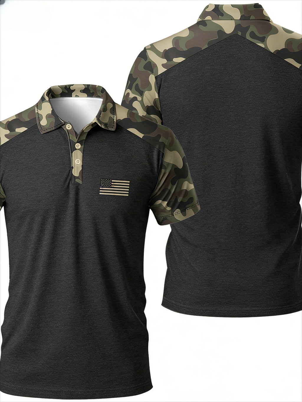 Sports Shirt 2026 Summer Latest Camouflage Print Mens Casual Short-Sleeved Dress Shirt Daily Casual Golf Sport