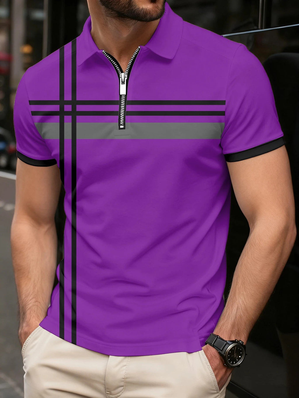 Sports Shirt 2026 Summer Mens Polo Shirt - 3D Printed Design Breathable Lightweight Stylish and Fashionable