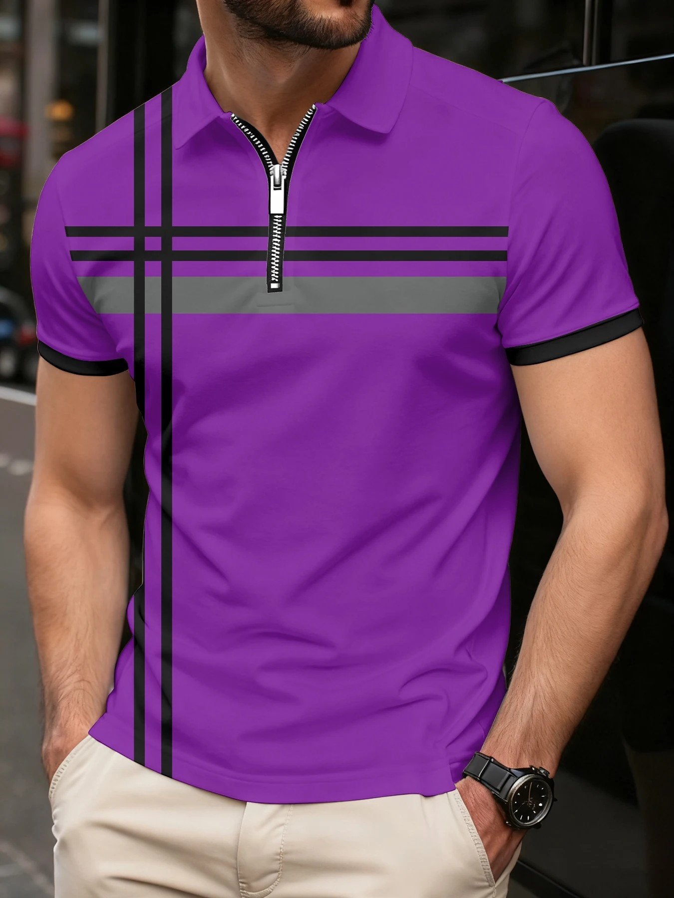 Sports Shirt 2026 Summer Mens Polo Shirt - 3D Printed Design Breathable Lightweight Stylish and Fashionable