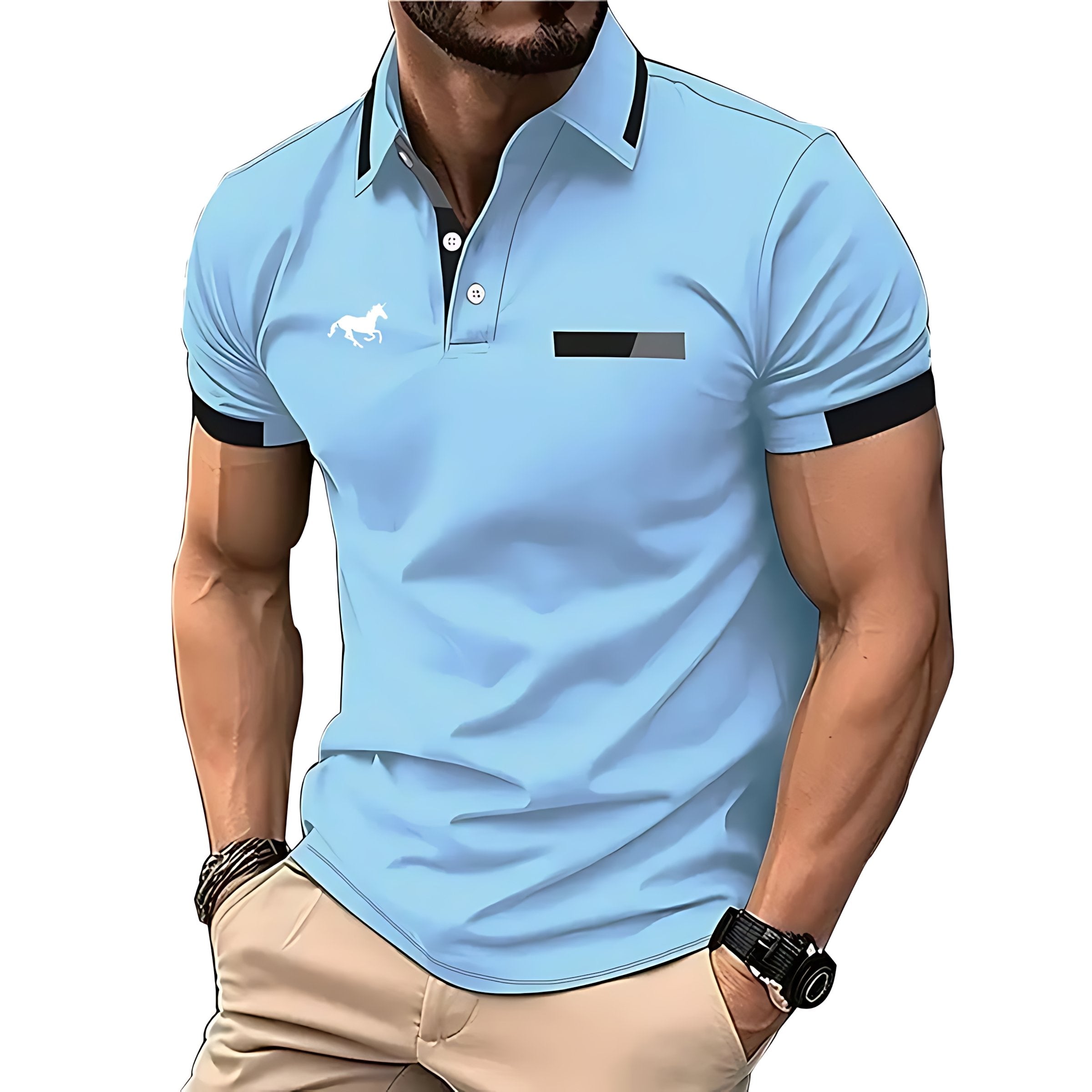 Sports Shirt 2026 Summer Mens Polo Shirt - 3D Printed Design Breathable Lightweight Stylish and Fashionable