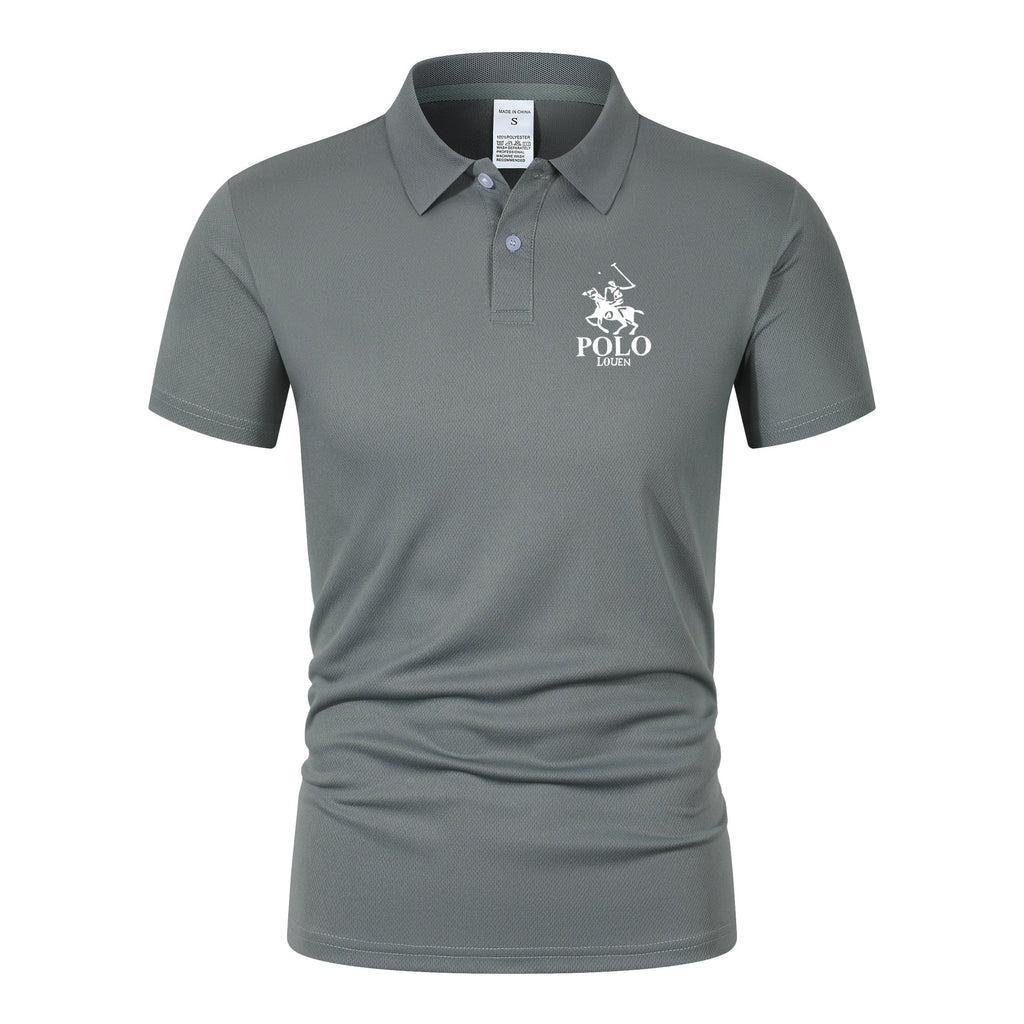 Sports Shirt 2026 new summer mens short sleeved polo shirt lightweight casual street wear lapel retro business