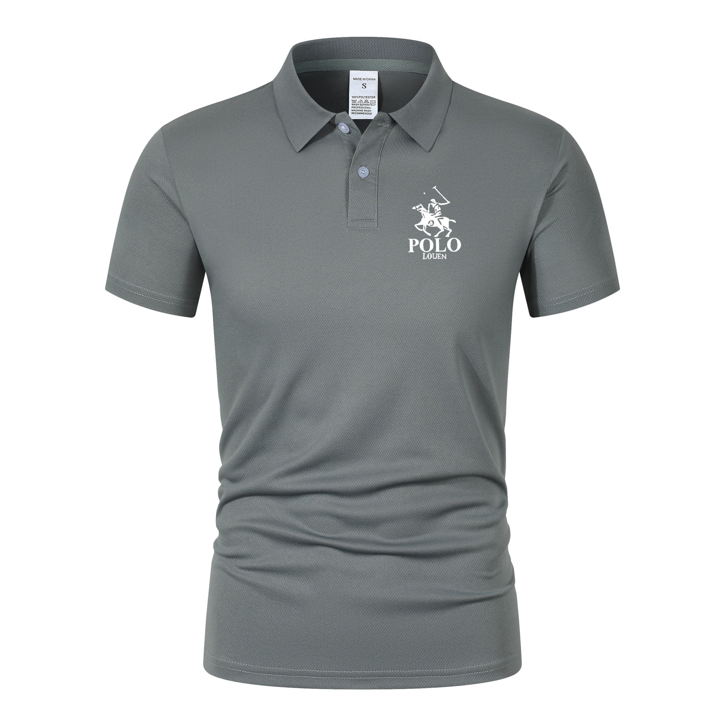 Sports Shirt 2026 new summer mens short sleeved polo shirt lightweight casual street wear lapel retro business