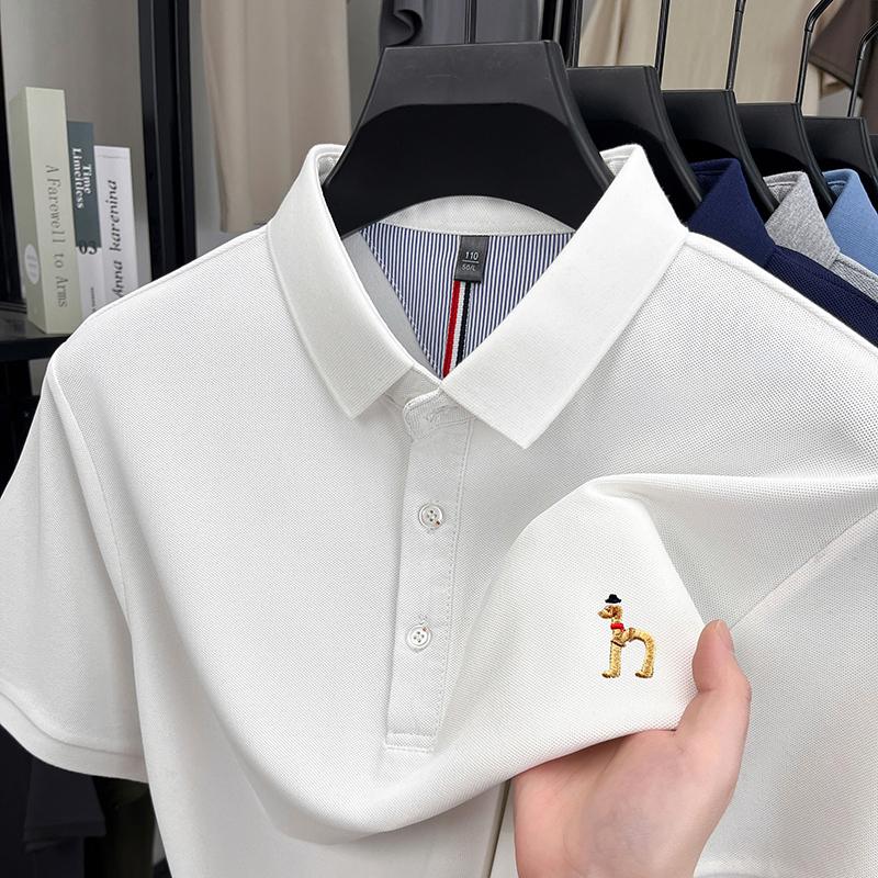 Sports Shirt 2026 New Short Sleeve T-Shirt Summer Mens Lapel Casual Business Simple Embroidered Polo Shirt Half