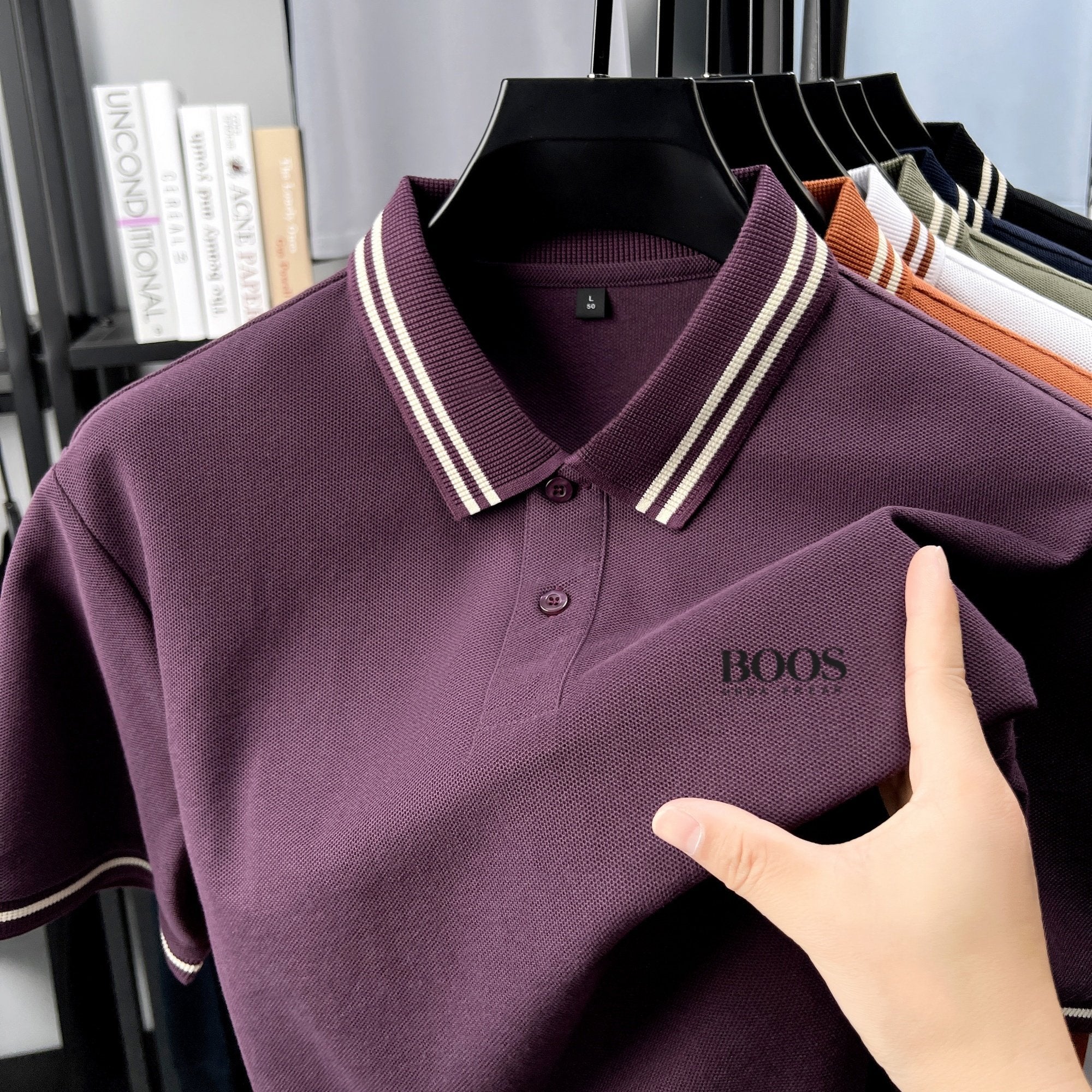 Sports Shirt 100 pure cotton high-quality T-shirt summer new mens short sleeve business casual polo shirt