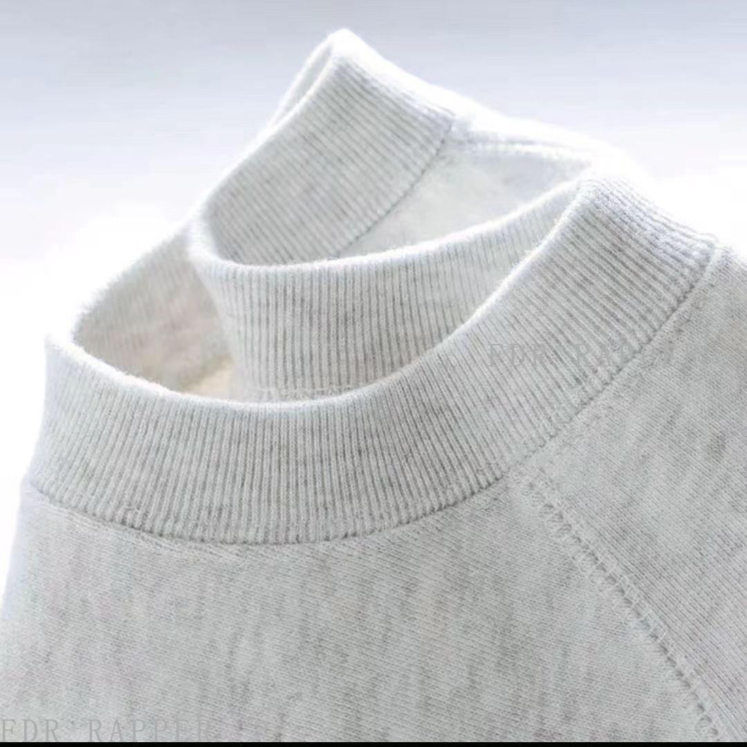 Sports Shirt 600G Pure Cotton Short-sleeve T-shirt for Men Loose-fitting Base Shirt with Small Neckline