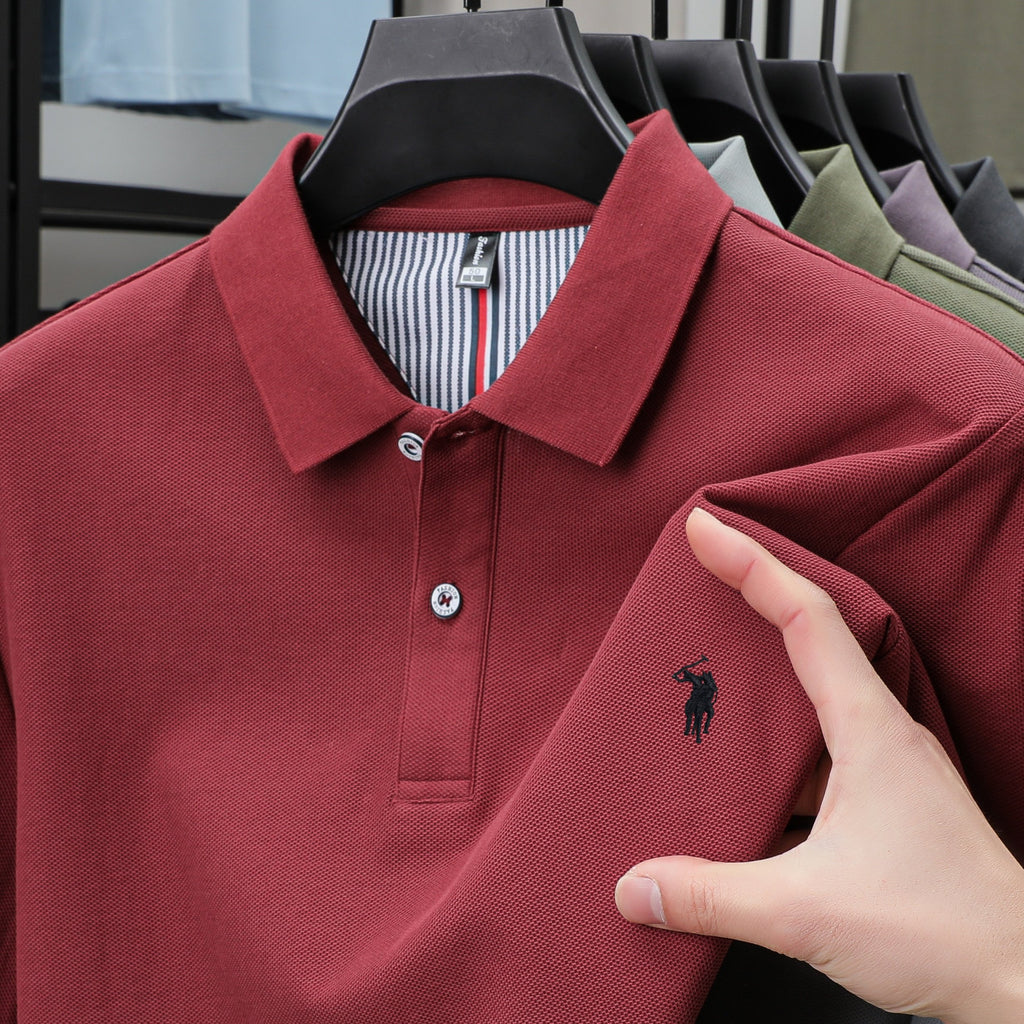 Sports Shirt 100 pure cotton mens short sleeved summer new golf lapel polo shirt high-quality designer customized