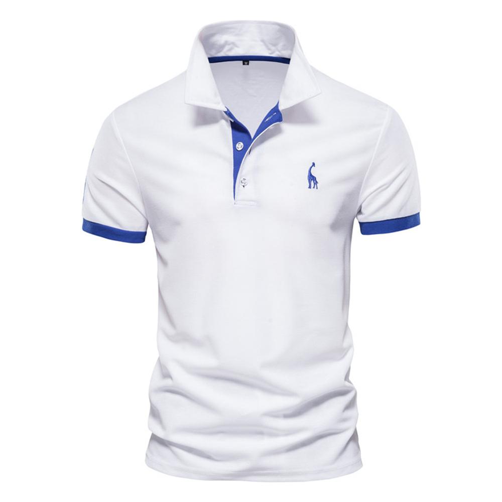 Sports Shirt Dropshipping Polo Giraffe Shirt Men Quality Embroidery Summer Short Sleeve Polo Casual Business