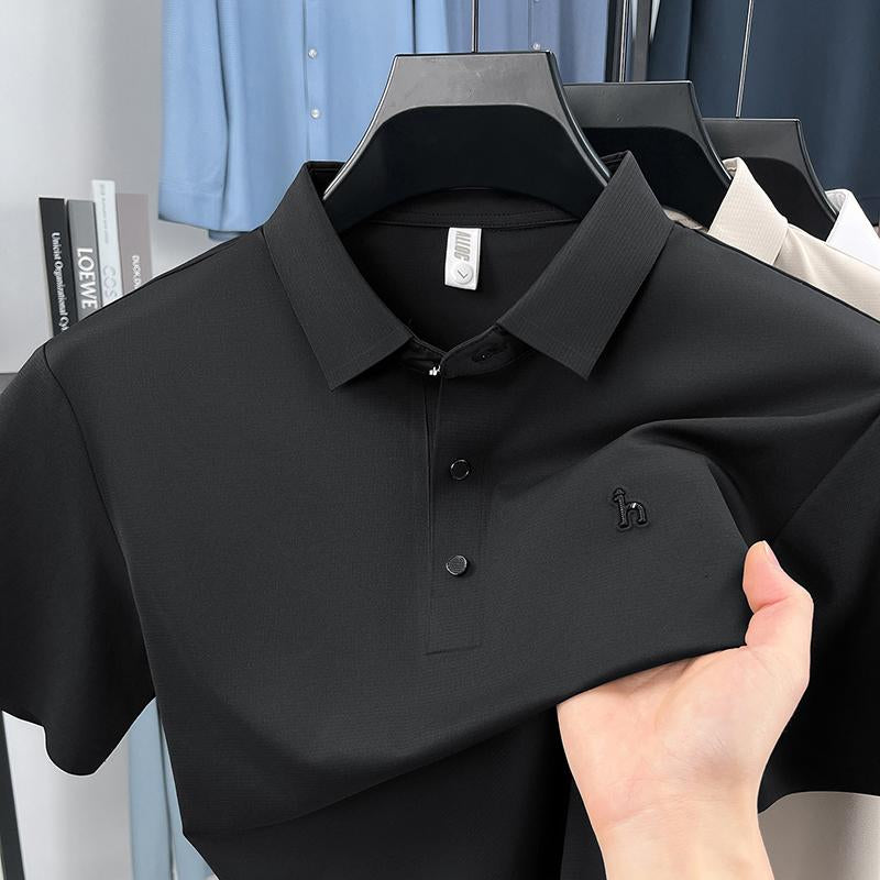 Sports Shirt 2026 New Arrival for Mens Lightweight Luxury Embroidered Polo Shirts with Flap Collar for Business