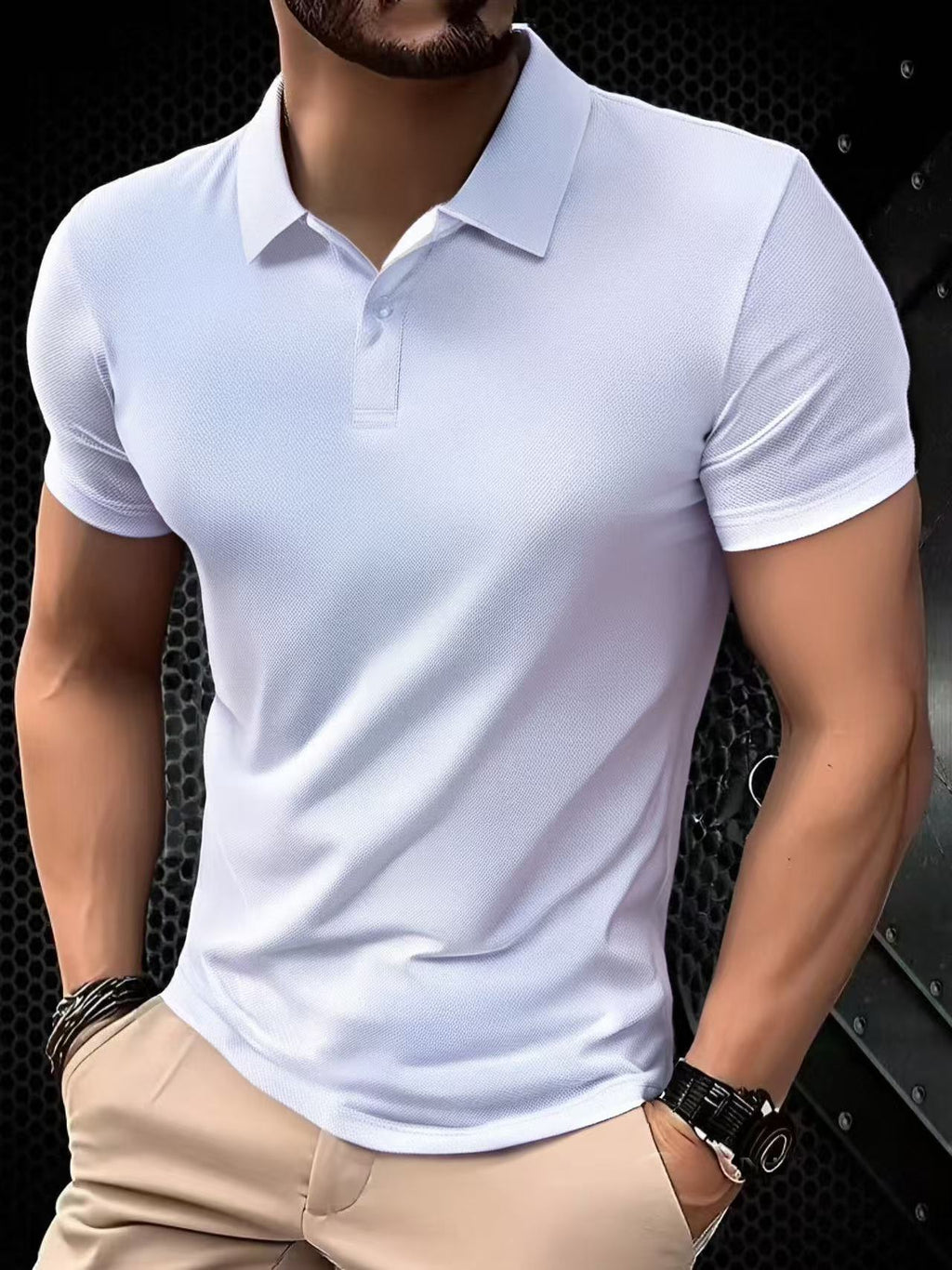 Sports Shirt 2026 Solid color polo shirt ultra-light mens quick-drying breathable sweat-wicking shirt suitable