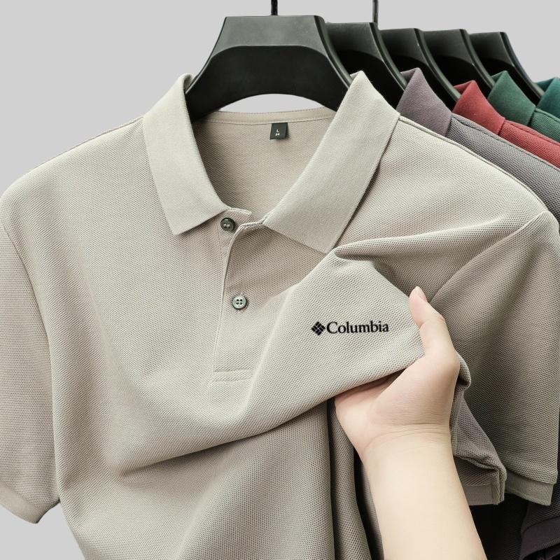Sports Shirt Mens short sleeved polo shirt brand new fashionable comfortable business casual style with buttons