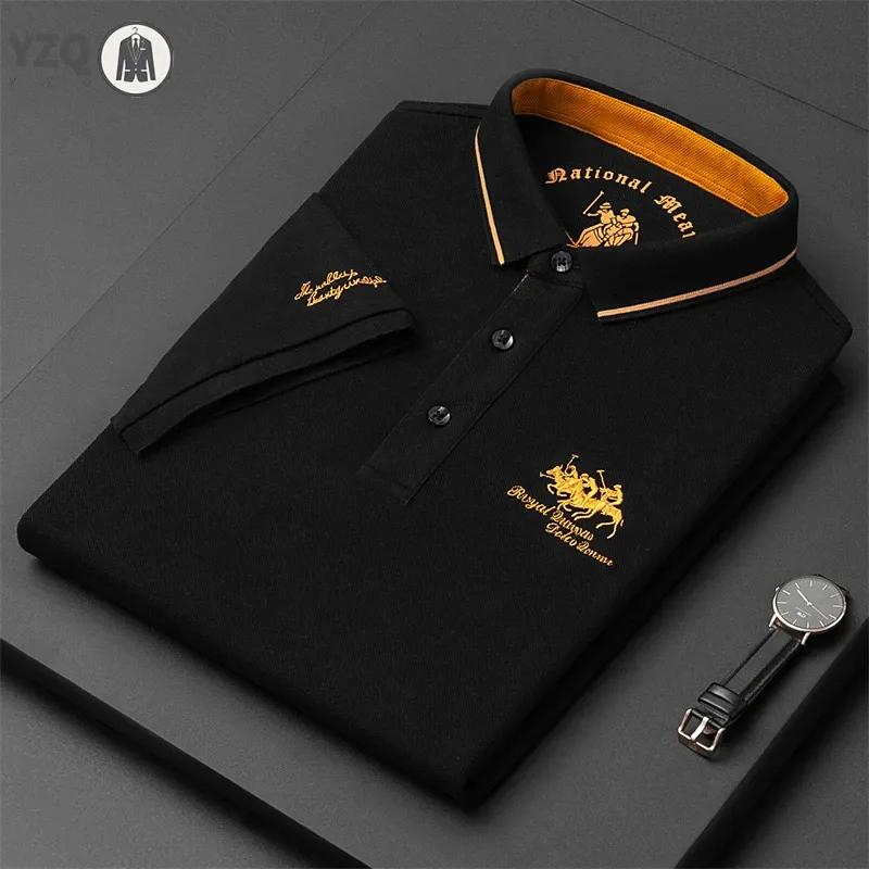Sports Shirt Mens Embroidered Casual Fashion Short Sleeved POLO Shirt Summer Comfortable Top