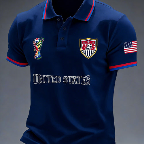Sports Shirt 2026 Football Pattern Printed Polyester Fabric Machine Washable Breathable Regular Fit Suitable for