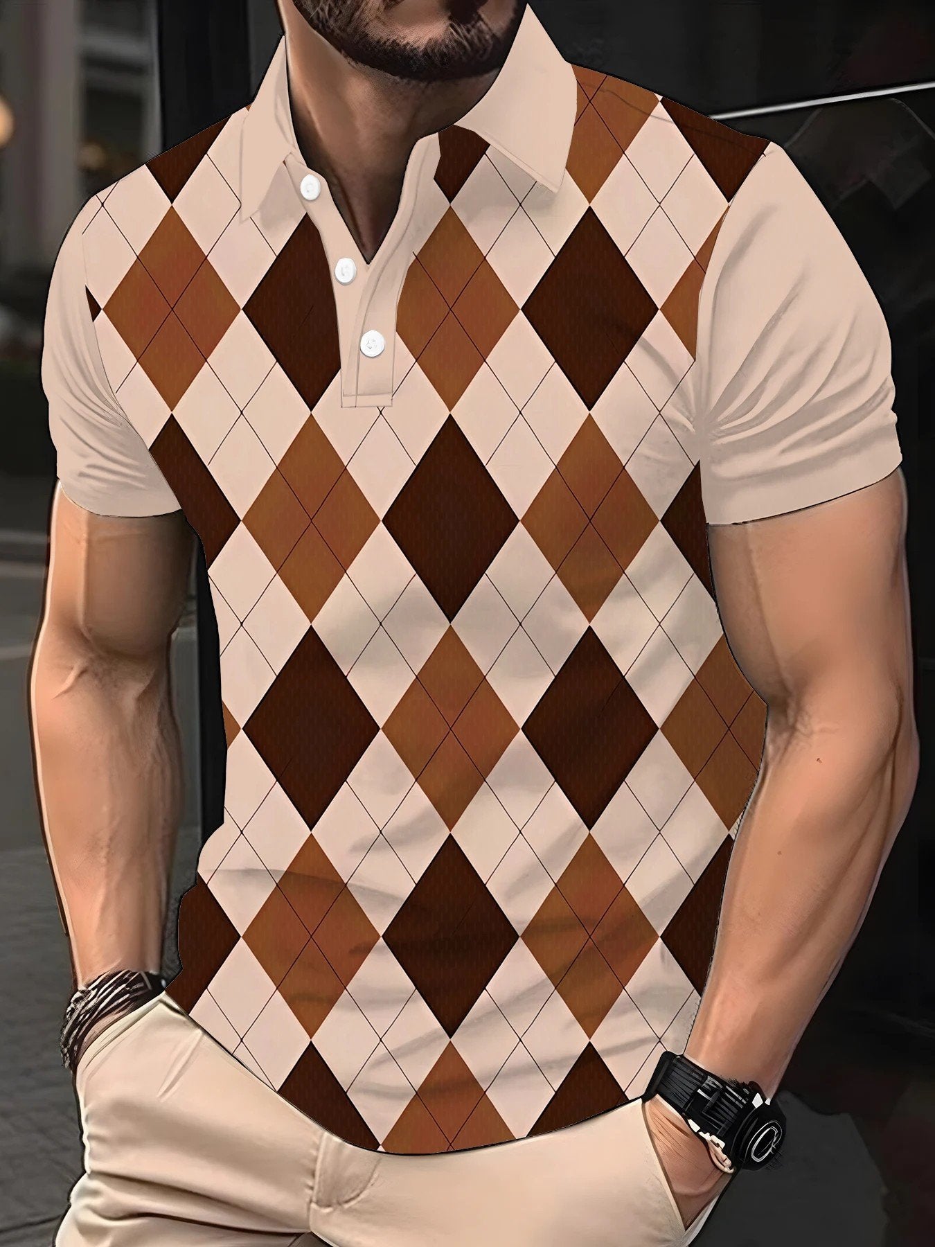 Sports Shirt 2026 Summer Mens Polo Shirt - 3D Printed Design Breathable Lightweight Stylish and Fashionable