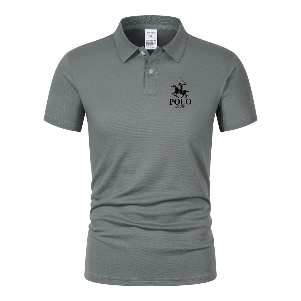 Sports Shirt 2026 new summer mens short sleeved polo shirt lightweight casual street wear lapel retro business