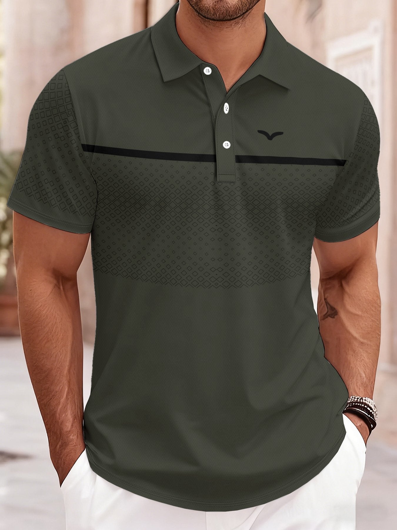 Sports Shirt 2026 Summer Mens Polo Shirt - 3D Printed Design Breathable Lightweight Stylish and Fashionable