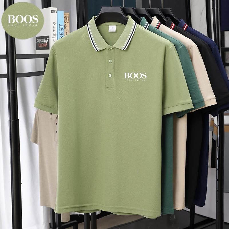 Sports Shirt Embroidered Summer Ice Silk Polo Shirt T-Shirt New Half Sleeve Non-Marking Casual Business Thin