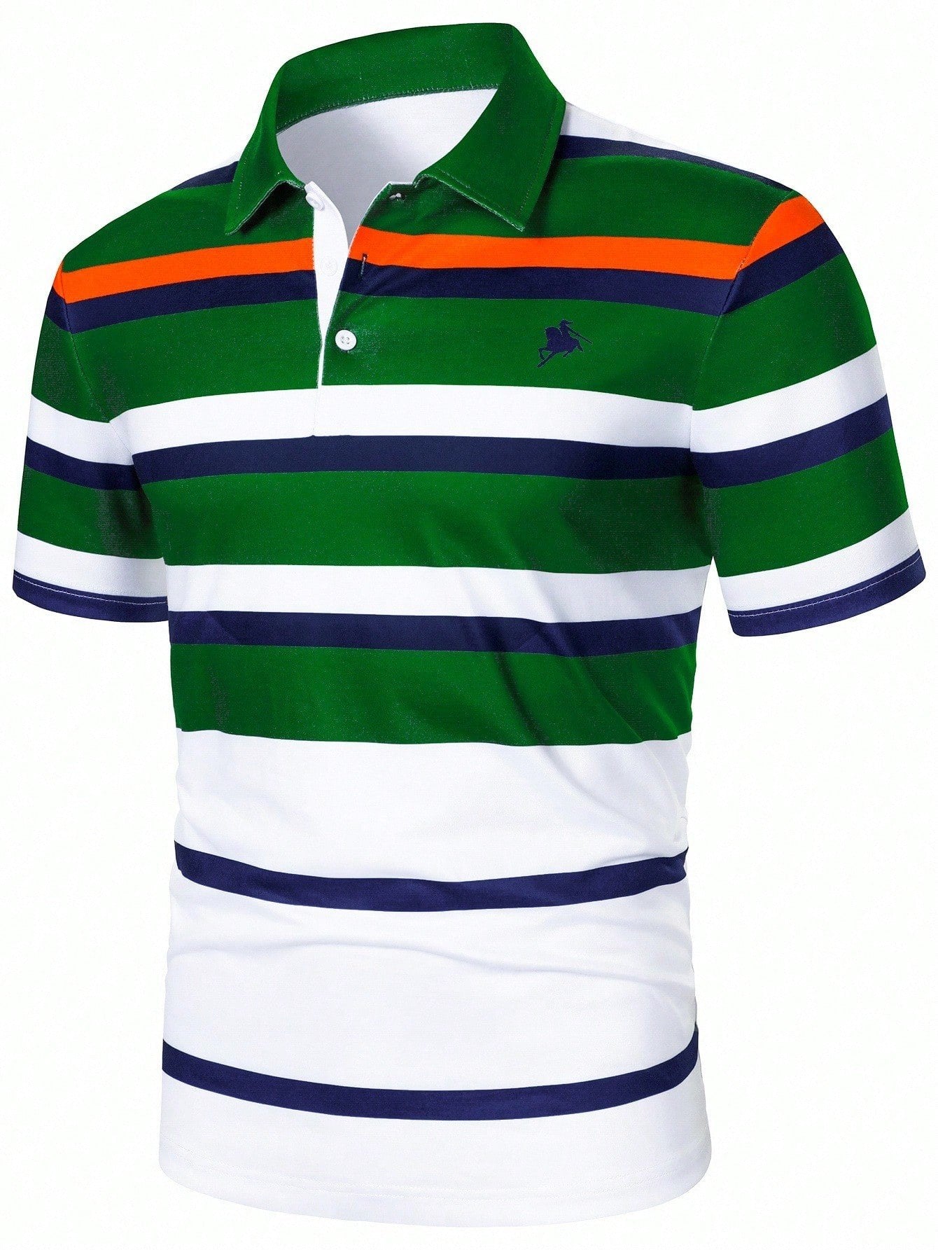 Sports Shirt 2026 Summer Mens Polo Shirt with Stripes Print Breathable Lightweight Casual Fashionable Outdoor