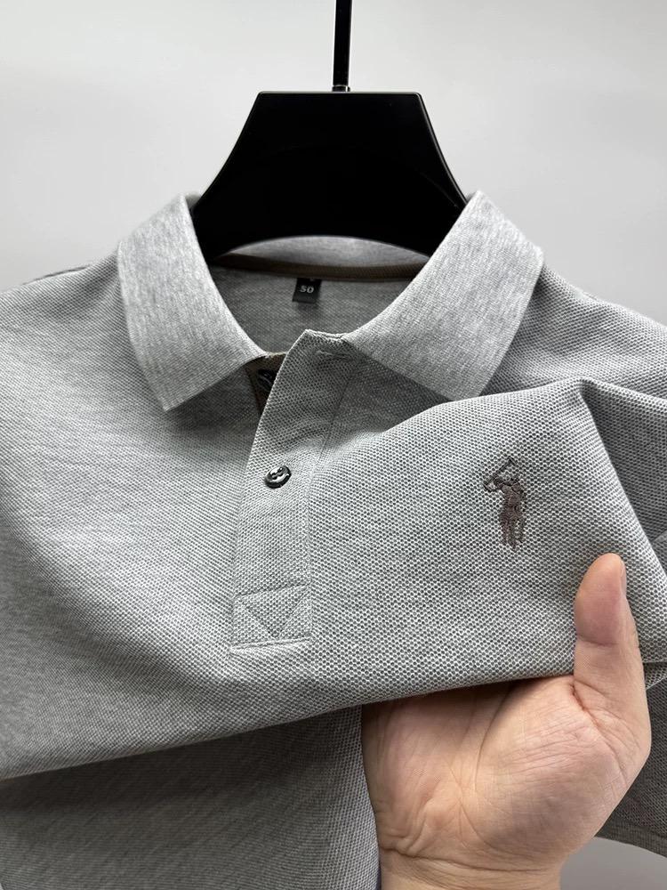 Sports Shirt High end brand 100 cotton short sleeve polo shirt mens summer fashion designer new Paul pony