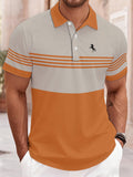 Sports Shirt 2026 Summer Mens Polo Shirt with Stripes Print Breathable Lightweight Casual Fashionable Outdoor