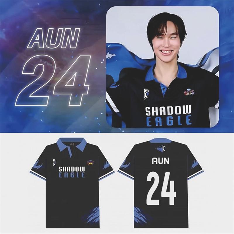 Sports Shirt 2026 Gmmtv Starlympic Futsal Shadow Eagle Short Sleeve Lapel Sports 4X100 Jersey Harajuku Fashion