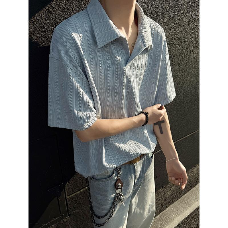 Sports Shirt Mens Summer Polo Shirt Short Sleeve Breathable Streetwear Tops Solid Color Male Polo Male Polo