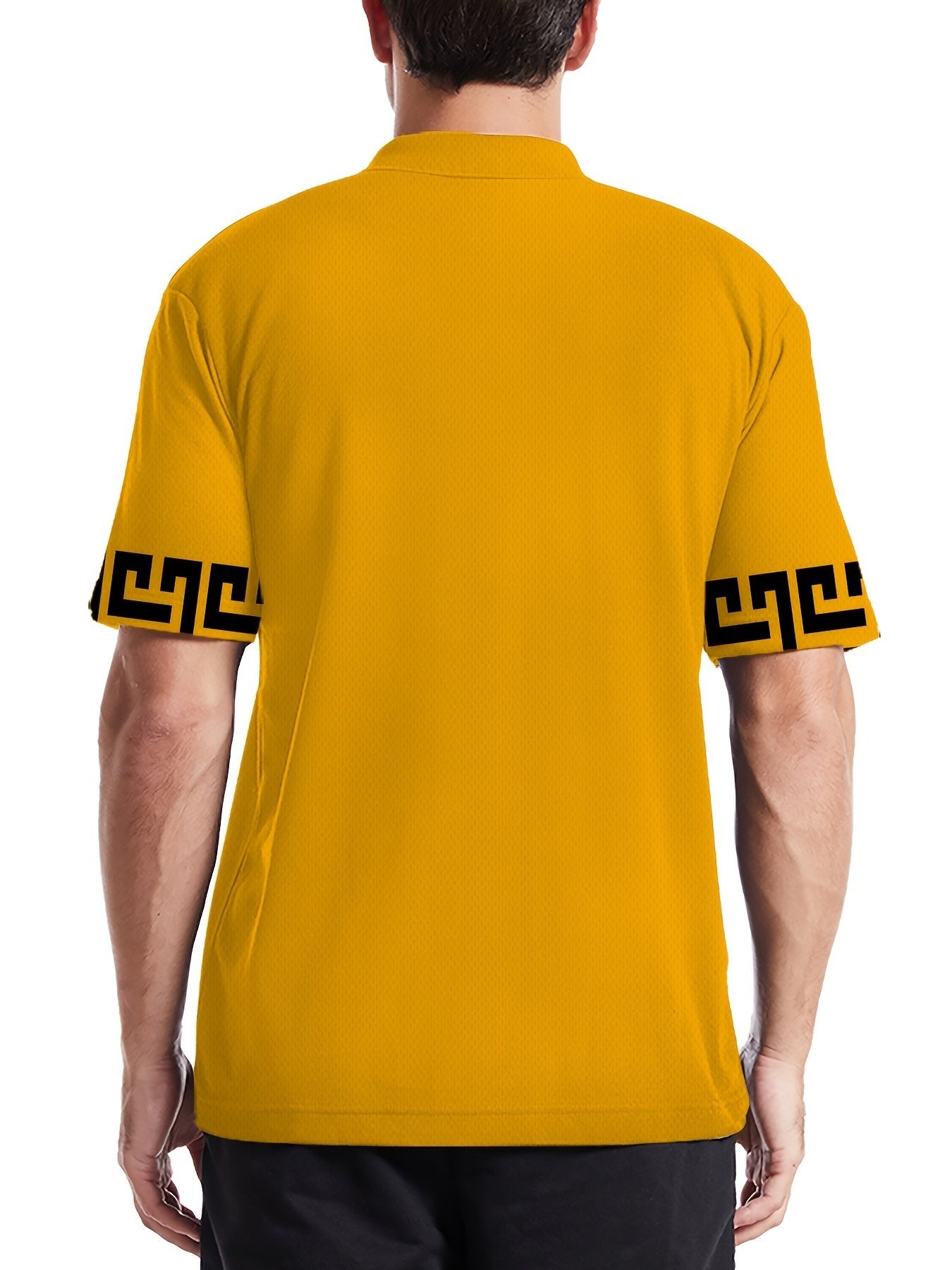 Sports Shirt Mens Fashionable Street Short Sleeved 3D Printed Polo Shirt A Street Fashion Polo Shirt with A