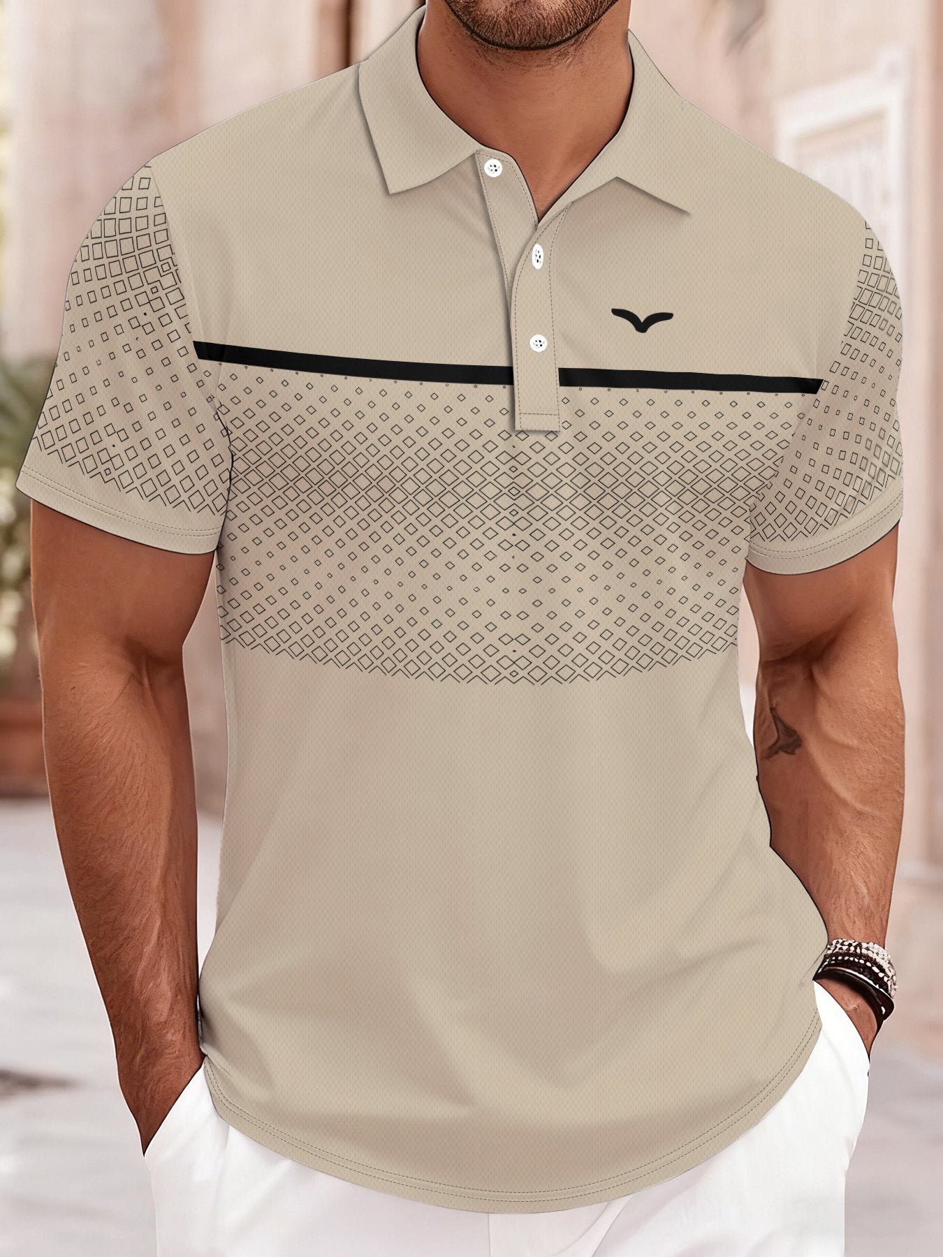 Sports Shirt 2026 Summer Mens Polo Shirt - 3D Printed Design Breathable Lightweight Stylish and Fashionable