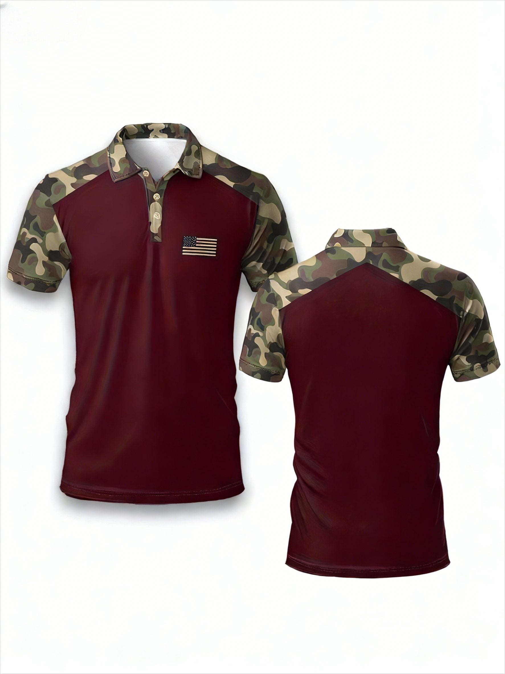 Sports Shirt 2026 Summer Latest Camouflage Print Mens Casual Short-Sleeved Dress Shirt Daily Casual Golf Sport