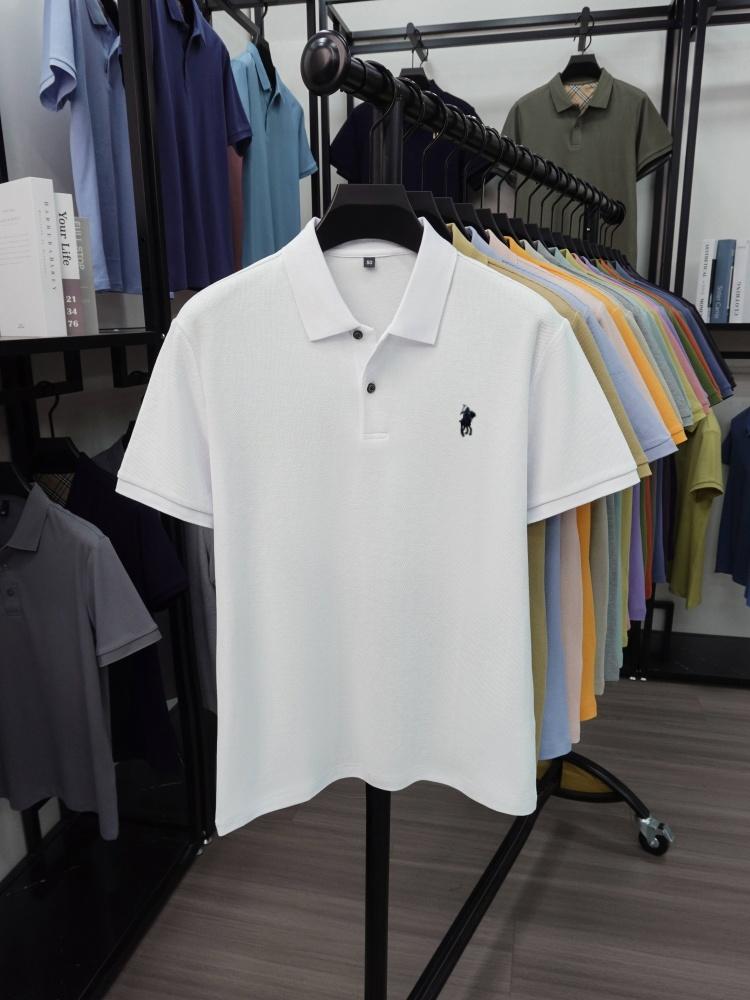 Sports Shirt High end 100 cotton short sleeve polo shirt mens fashion luxury brand hot selling pony embroidery