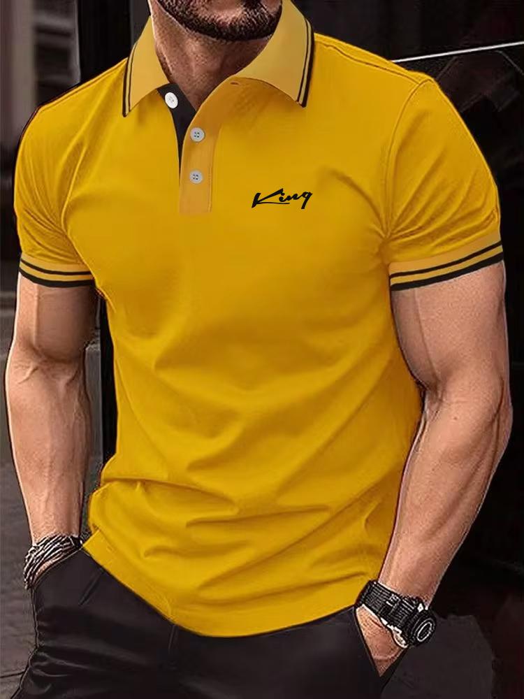 Sports Shirt New Polyester Mens Polos Solid Color Classic Polo Shirt Men Short Sleeve Top Quality Casual Business