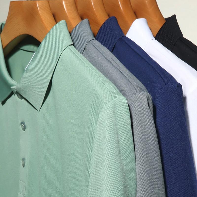 Sports Shirt Mens Fashion Solid Short Sleeved Polo Shirt Summer Breathable Comfortable Top