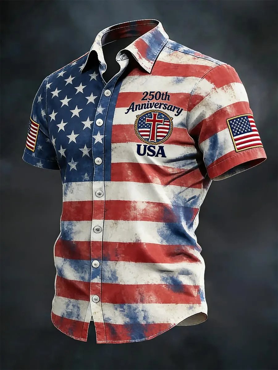 Sports Shirt New America 250th Anniversary Polo Shirt USA Flag 17762026 Patriotic Shirt American Independence Day