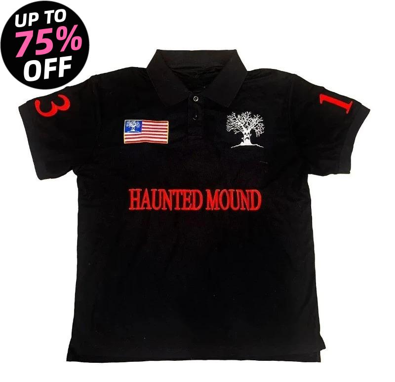 Sports Shirt Shirt Y2k Men Casual Embroidery Cotton Top Baseball Clothing Haunted Mound Polo Shirt America Retro