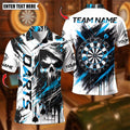 Sports Shirt Trendy Skull Graphic Darts Polo Shirts For Men Fashion Custom Name Team Name Polo Shirt Loose