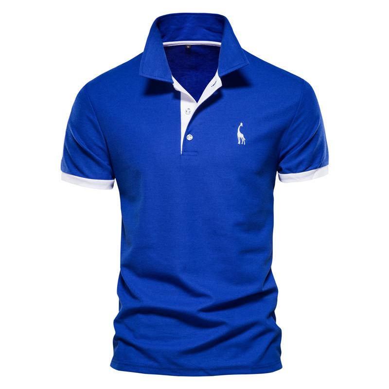 Sports Shirt Mens soft and breathable fashionable short-sleeved polo shirt for casual wear embroidered golf shirt