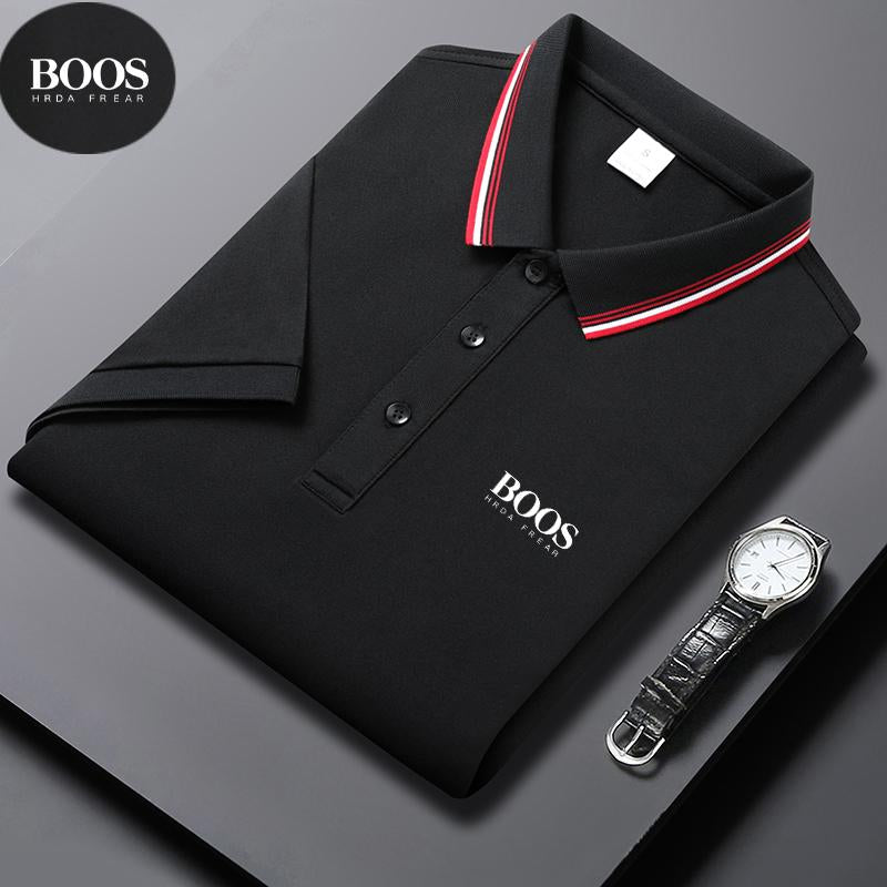 Sports Shirt Embroidered Summer Ice Silk Polo Shirt T-Shirt New Half Sleeve Non-Marking Casual Business Thin