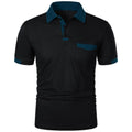Sports Shirt New Mens Short Sleeve T Shirts Solid Color Polo Shirt with Pockets Breathable Loose Basic Shirts for