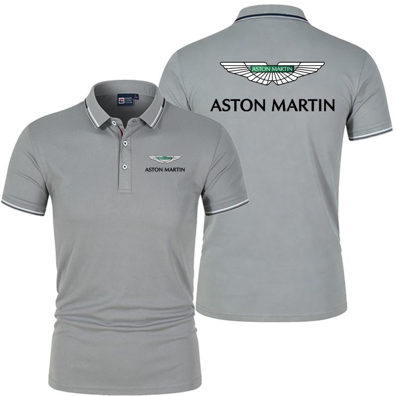 Sports Shirt Aston Martin racing mens polo shirt summer short sleeved mens polo shirt 2026 new fashionable mens