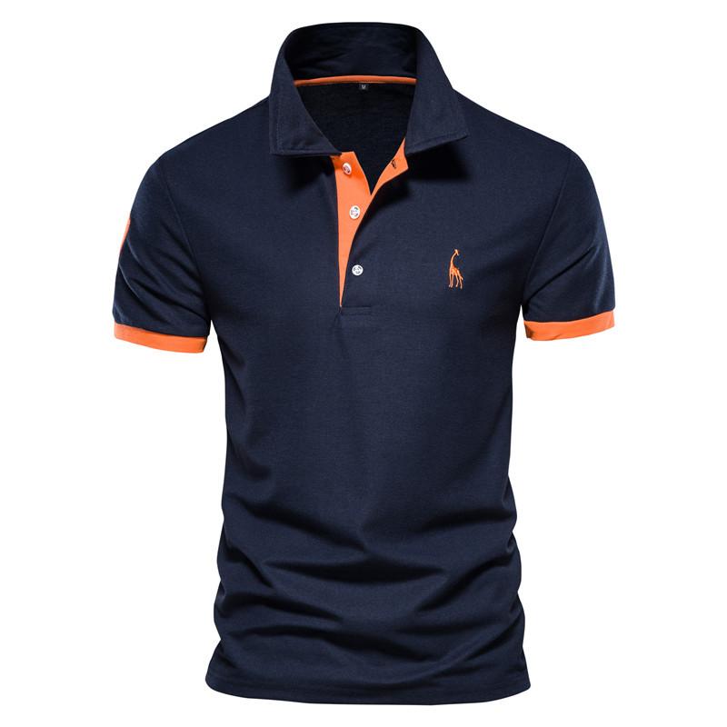 Sports Shirt Mens soft and breathable fashionable short-sleeved polo shirt for casual wear embroidered golf shirt