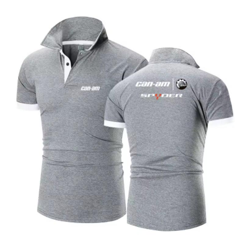 Sports Shirt 2026 New Fashion Polo Shirt Solid Color Men Can Am Team Motorcycles Short Sleeve Polo Shirt Summer