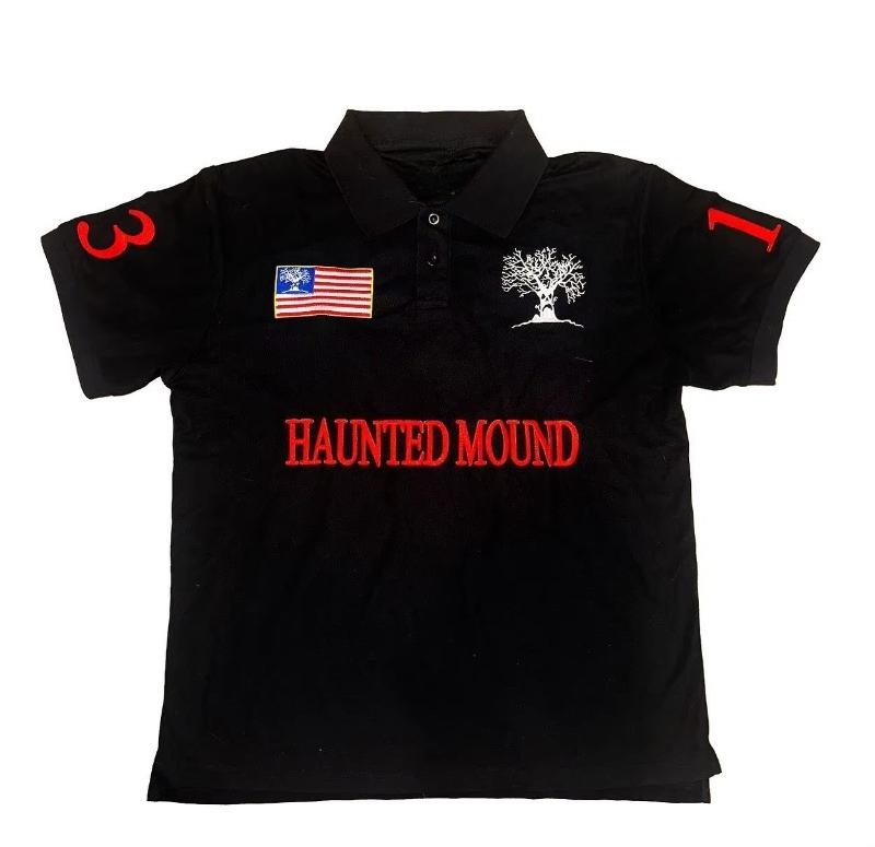 Sports Shirt Shirt Y2k Men Casual Embroidery Cotton Top Baseball Clothing Haunted Mound Polo Shirt America Retro