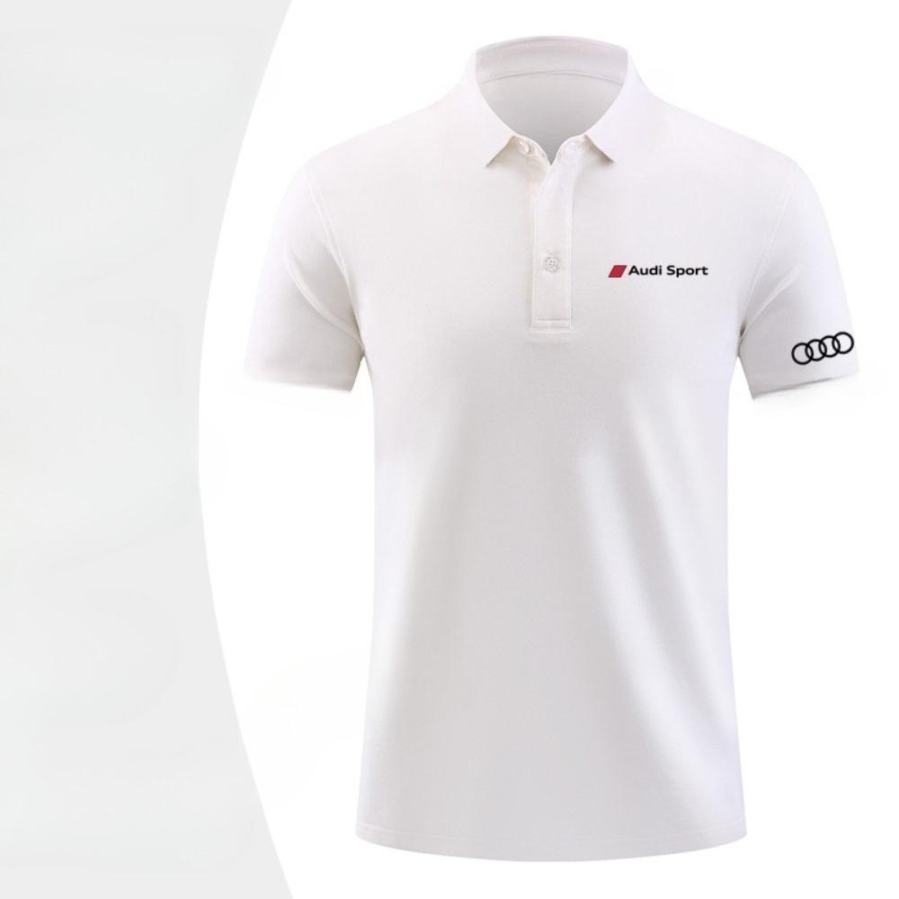Sports Shirt Audi Sport tooling polo shirt summer printing short-sleeved lapel T-shirt custom mens and womens