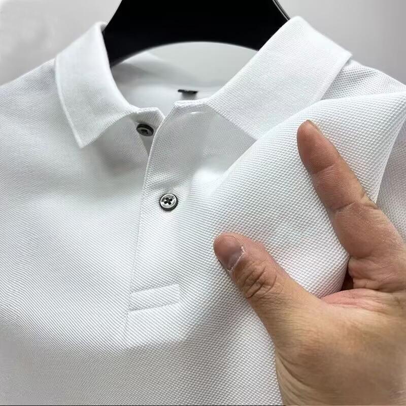 Sports Shirt 2026 New Hot Sale Mens Summer Casual Breathable Comfortable Polo Shirt Mens Solid Color High Quality