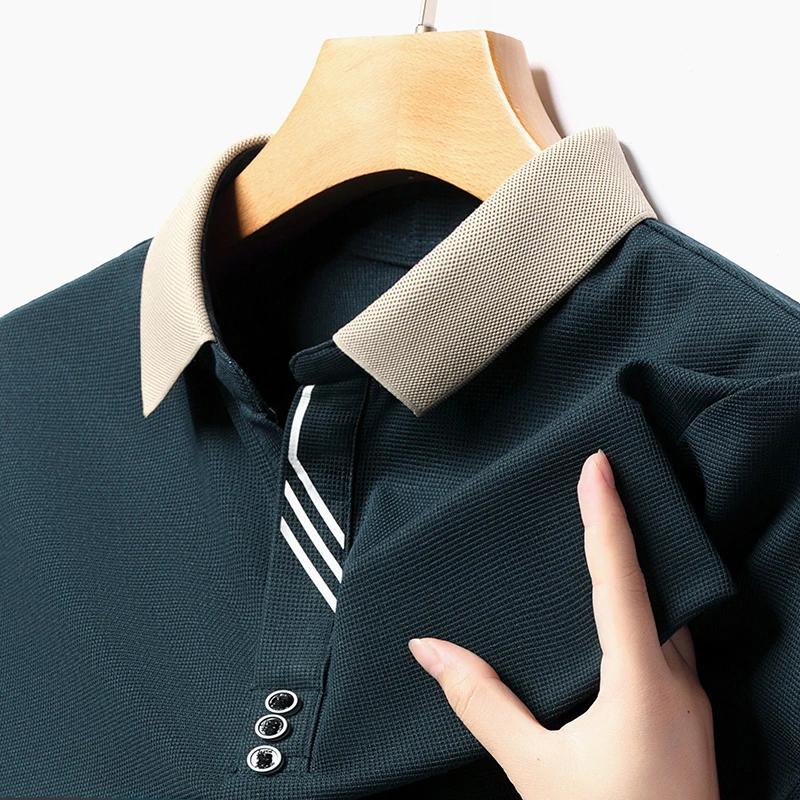 Sports Shirt Mens Solid Color Casual Fashion Short Sleeve Polo Shirt Summer Comfortable Top for Business And